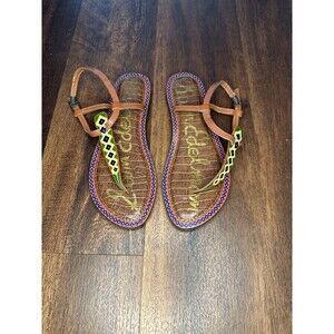 Sam Edelman "Gigi" Thong Sandals Multicolor Boho Size 6 EUC!!